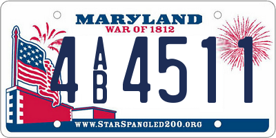 MD license plate 4AB4511