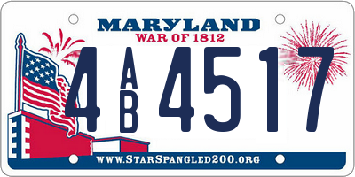 MD license plate 4AB4517