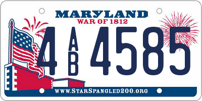 MD license plate 4AB4585