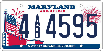 MD license plate 4AB4595