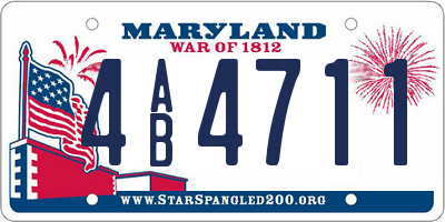 MD license plate 4AB4711