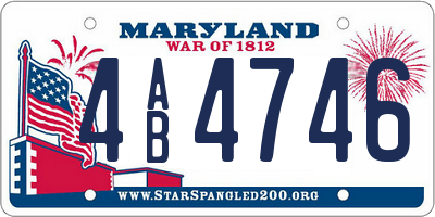 MD license plate 4AB4746