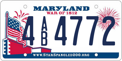 MD license plate 4AB4772
