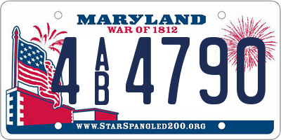 MD license plate 4AB4790