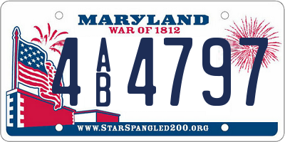 MD license plate 4AB4797