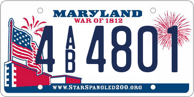 MD license plate 4AB4801