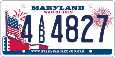 MD license plate 4AB4827