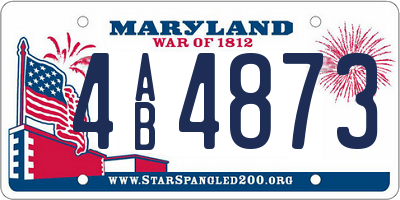 MD license plate 4AB4873