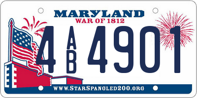 MD license plate 4AB4901