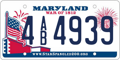 MD license plate 4AB4939