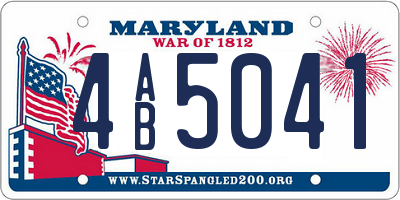 MD license plate 4AB5041