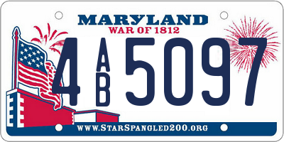 MD license plate 4AB5097