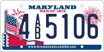 MD license plate 4AB5106