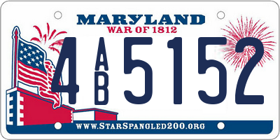 MD license plate 4AB5152
