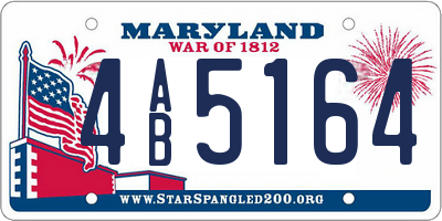 MD license plate 4AB5164