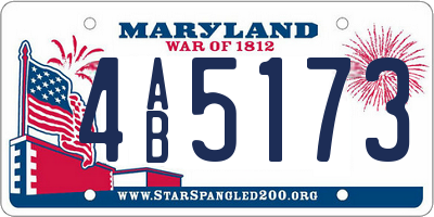 MD license plate 4AB5173