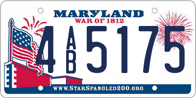 MD license plate 4AB5175