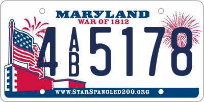 MD license plate 4AB5178