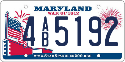 MD license plate 4AB5192
