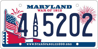 MD license plate 4AB5202