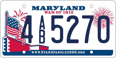 MD license plate 4AB5270
