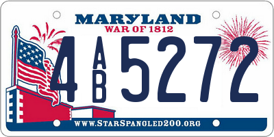 MD license plate 4AB5272