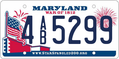 MD license plate 4AB5299