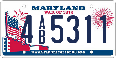 MD license plate 4AB5311
