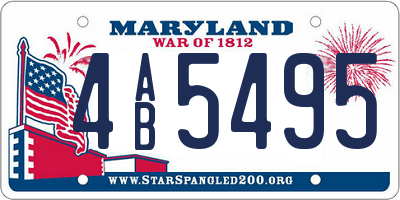 MD license plate 4AB5495