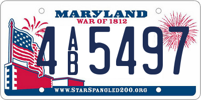 MD license plate 4AB5497