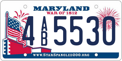 MD license plate 4AB5530
