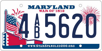 MD license plate 4AB5620