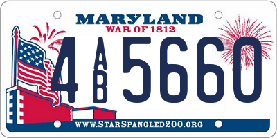 MD license plate 4AB5660