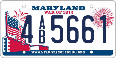 MD license plate 4AB5661