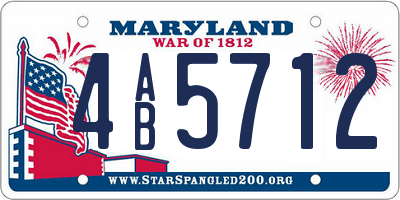 MD license plate 4AB5712