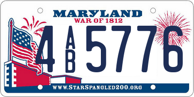 MD license plate 4AB5776