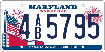 MD license plate 4AB5795