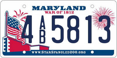 MD license plate 4AB5813