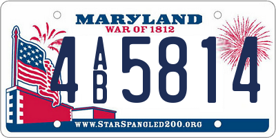 MD license plate 4AB5814