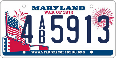 MD license plate 4AB5913