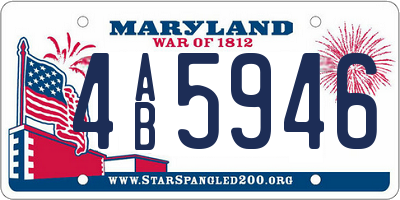 MD license plate 4AB5946