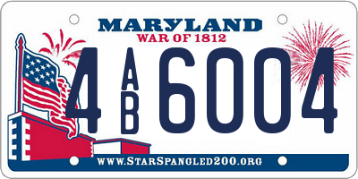 MD license plate 4AB6004