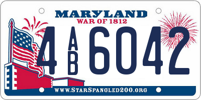MD license plate 4AB6042
