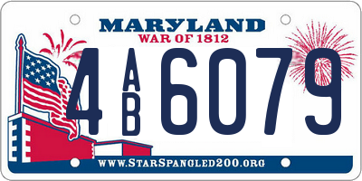 MD license plate 4AB6079