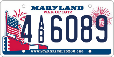 MD license plate 4AB6089