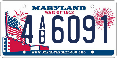 MD license plate 4AB6091