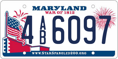 MD license plate 4AB6097