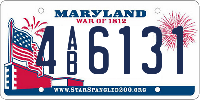 MD license plate 4AB6131