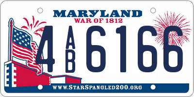 MD license plate 4AB6166
