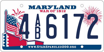 MD license plate 4AB6172
